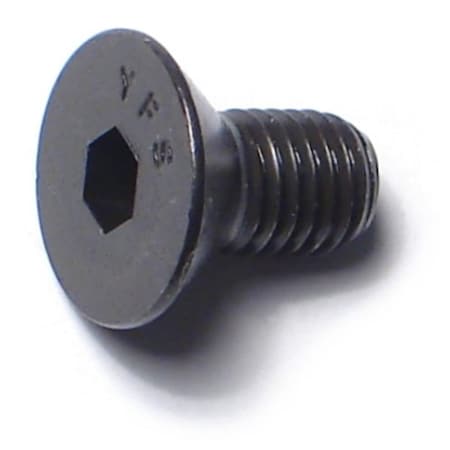 Midwest Fastener 1/4"-28 Socket Head Cap Screw, Flat, Plain Steel, 1/2 in Length, 12 PK 79541